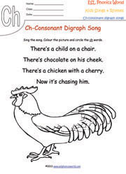 ch-two-letter-blend-song-worksheet